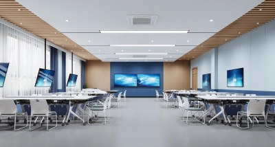 现代教室3D模型下载